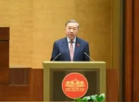Tổng Bí thư Tô Lâm phát biểu chỉ đạo tại Kỳ họp thứ Nhất Quốc hội khóa XVI sáng 6/4 (Ảnh: Quốc hội)
