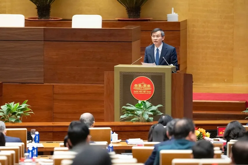 Đồng chí Đoàn Minh Huấn, Ủy viên Bộ Chính trị, Giám đốc Học viện Chính trị quốc gia Hồ Chí Minh. Ảnh: QH.