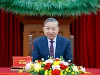 Tổng Bí thư Tô Lâm tại cuộc điện đàm với Tổng thống Liên bang Nga Vladimir Putin. Ảnh: TTXVN