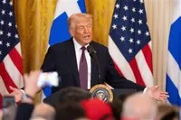 Tổng thống Mỹ Donald Trump phát biểu tại Nhà Trắng. Ảnh: THX/TTXVN
