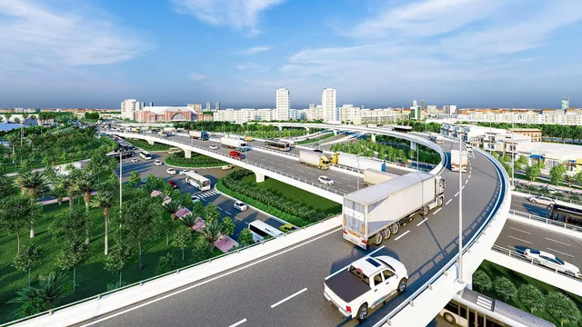 Nút giao Mỹ Thuỷ vừa khởi công giai đoạn 3, dự kiến hoàn thành vào 30/4/2026, tạo diện mạo mới cho cửa ngõ phía đông thành phố - Hình phối cảnh: Báo Tuổi trẻ.