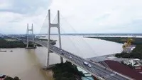 Dự án Cầu Phú Mỹ 2 có tổng mức đầu tư khoảng 23.185,6 tỷ đồng, do Công ty Cổ phần Tập đoàn Masterise đề xuất thực hiện. Trong ảnh là cầu Phú Mỹ. Ảnh: Lê Toàn.