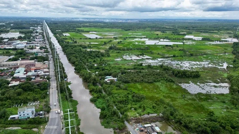 Khu đất được quy hoạch làm Dự án Khu Đô thị đại học quốc tế Berjaya tại huyện Hóc Môn - TP.HCM. Ảnh: Lê Minh