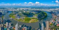 Khu đô thị mới Thủ Thiêm mang ý nghĩa chiến lược là trung tâm tài chính, kinh tế, văn hóa mới của TP.HCM, hiện đại, tầm cỡ quốc tế. Ảnh: Lê Toàn.