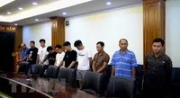 Các đối tượng bị Cục Cảnh sát Hình sự bắt giữ. (Ảnh: TTXVN phát).