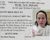 Cựu cán bộ Văn phòng Bộ Giáo dục và Đào tạo Nguyễn Thị Minh Phượng bị truy nã do chiếm đoạt hơn 1,6 tỷ đồng.