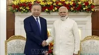 Tổng Bí thư, Chủ tịch nước Tô Lâm và Thủ tướng Ấn Độ Narendra Modi (Ảnh: Thống Nhất/TTXVN)