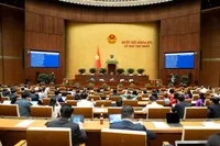 Phiên thảo luận sáng 23/4 của Quốc hội.