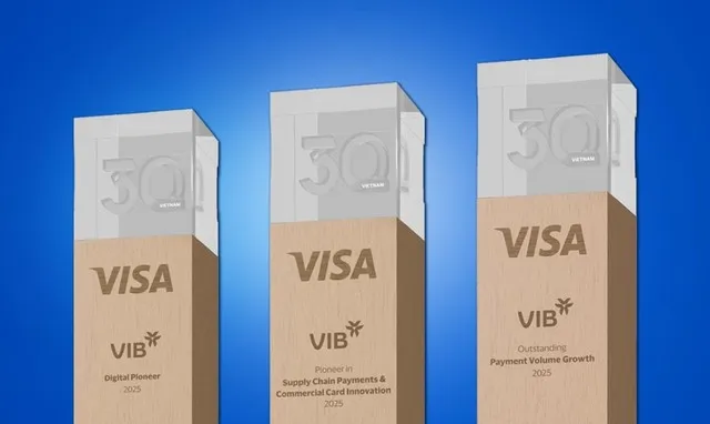 Tăng trưởng chi tiêu thẻ vượt trội, tiên phong công nghệ và đổi mới, VIB nhận 3 giải thưởng từ Visa