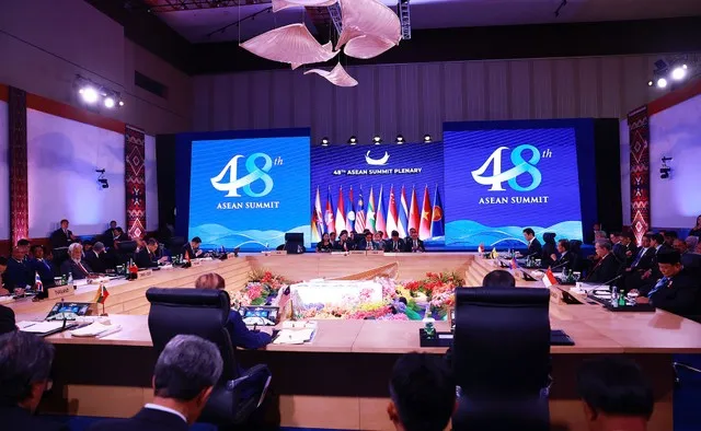 Phiên Toàn thể Hội nghị Cấp cao ASEAN lần thứ 48. (Ảnh: Dương Giang/TTXVN)