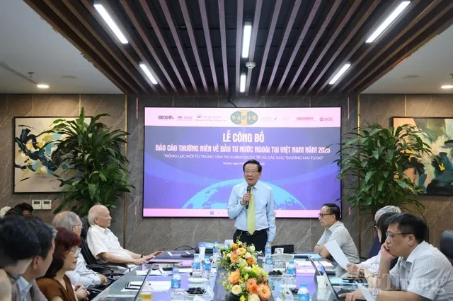 TS.Nguyễn Anh Tuấn, Chủ tịch Hiệp hội VAFIE, Chủ biên Báo cáo thường niên FDI Việt Nam 2025 tại Lễ công bố.