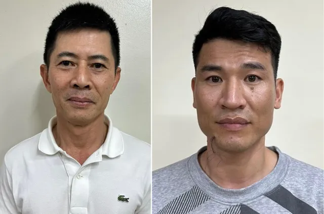 Chủ tịch và Tổng giám đốc Tập đoàn Thuận An, ông Nguyễn Duy Hưng (áo trắng) và Trần Anh Quang (Ảnh: BCA)