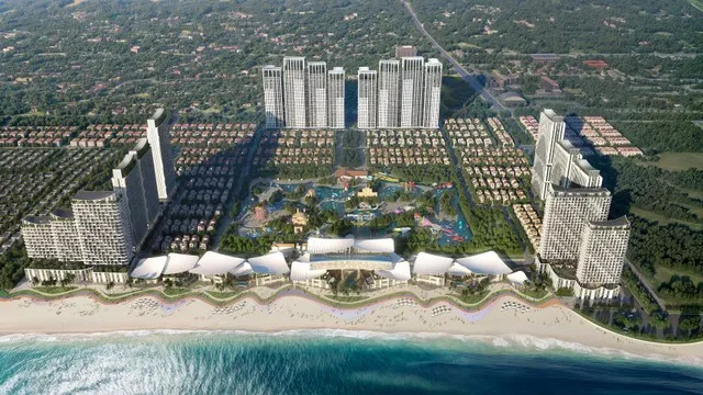 Toàn cảnh dự án Khu đô thị Đường 3 Tháng 2 nhìn từ trên cao (Ảnh phối cảnh minh họa: Sun Property)