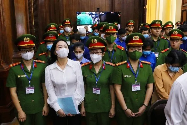 Bà Trương Mỹ Lan bị xét xử các tội tham ô tài sản, đưa hối lộ và vi phạm quy định về cho vay trong hoạt động của các tổ chức tín dụng.