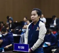 Bị cáo Nguyễn Thị Hà Thành trong phiên tòa sơ thẩm tại Tòa án Nhân dân TP.Hà Nội.