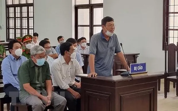Bị cáo Lê Xuân Phương tại phiên chất vấn. (Ảnh: Nguyễn Thành/TTXVN).