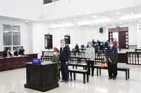 Các bị cáo tại tòa.